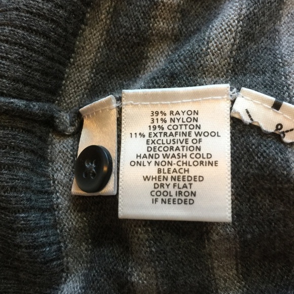 Ann Taylor LOFT Petites Gray Embellished Cardigan - Picture 6 of 7